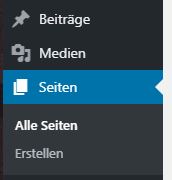 Seiten in WordPress