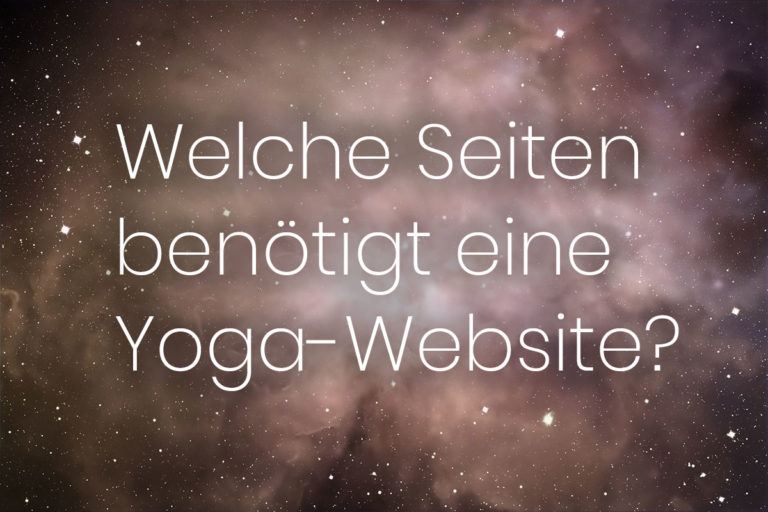 Seiten einer Yoga-Website