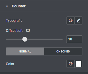 Elementor - JetSmartFilters Counter Stil-Optionen
