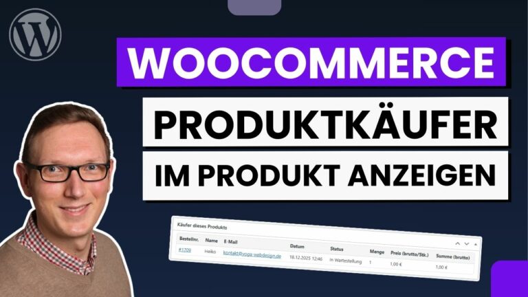 Woocommerce - Produktkäufer im Produkt anzeigen